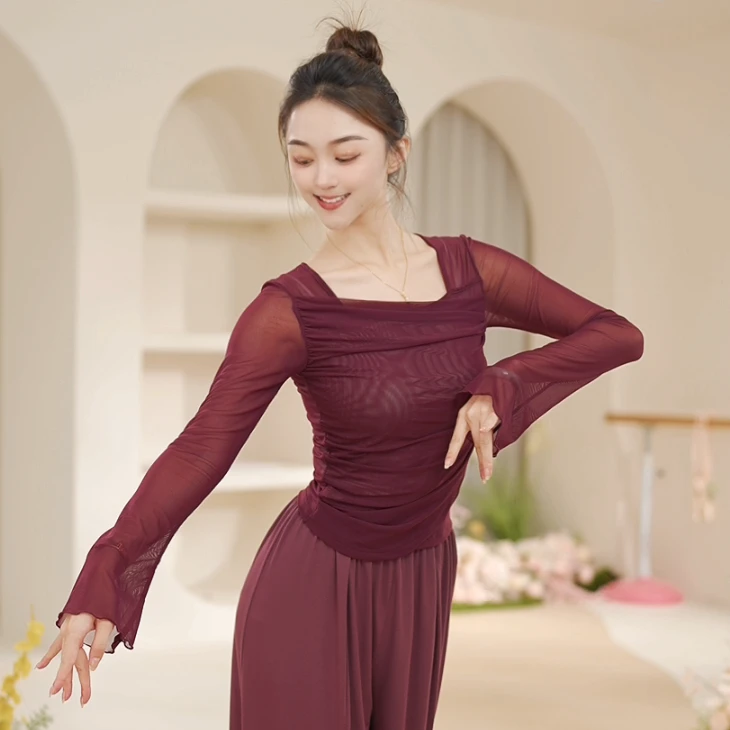 3216 D成人舞蹈服女款上衣练功形体新款日常跳舞专用中国古典