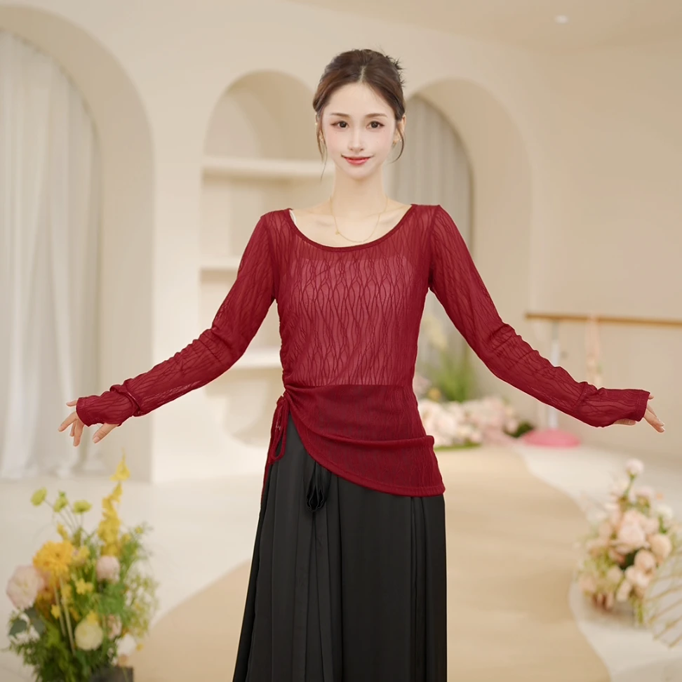 3157 D舞蹈练功服古典舞服装教师专用上衣成人女显瘦形体新款