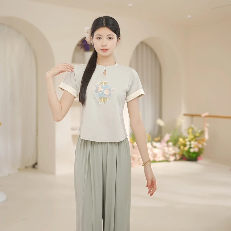 3370 D现代舞蹈服成人女上衣练功专业形体古典教师专用瑜伽服显瘦