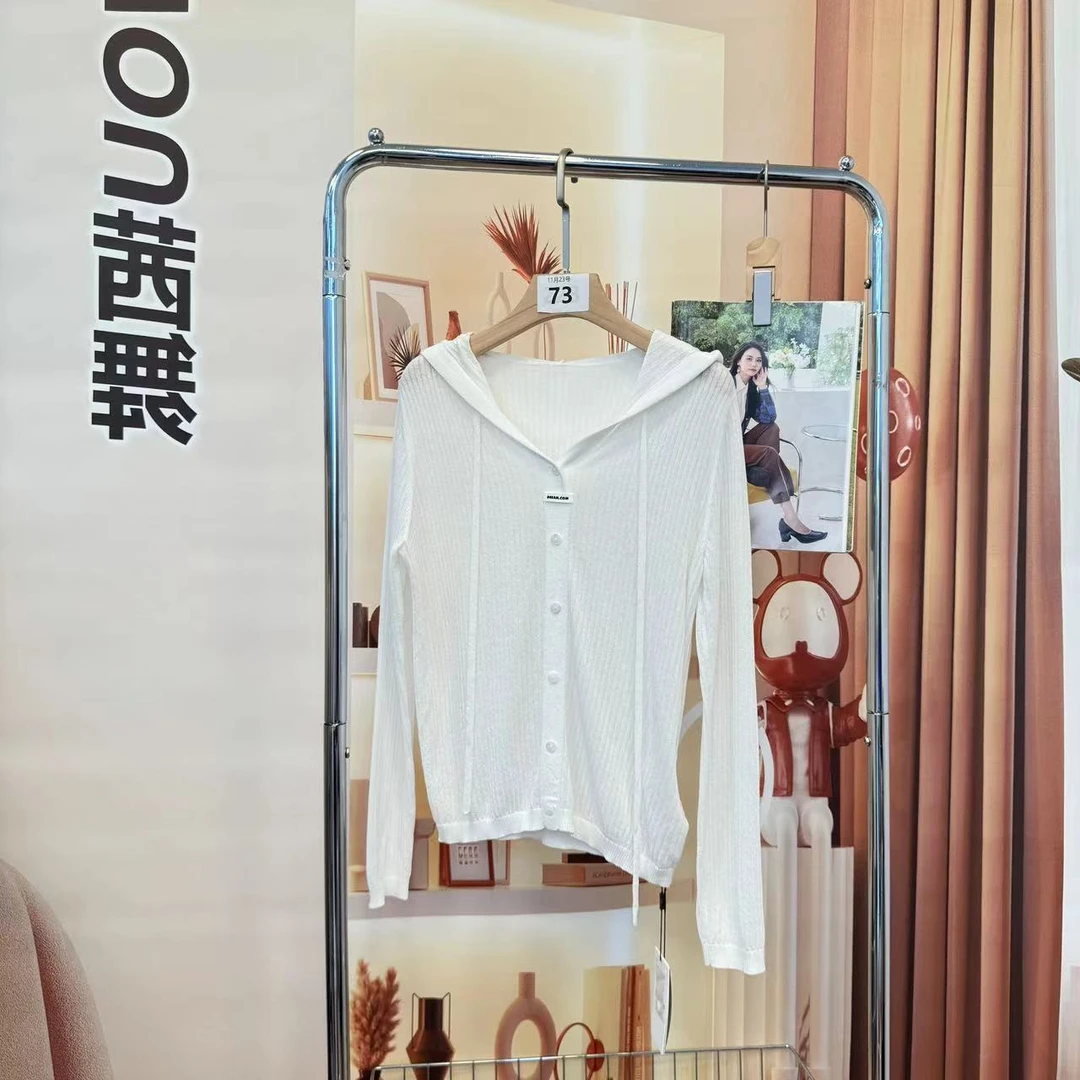 茜舞连帽针织衫女2025时尚休闲连帽上衣【13F685】