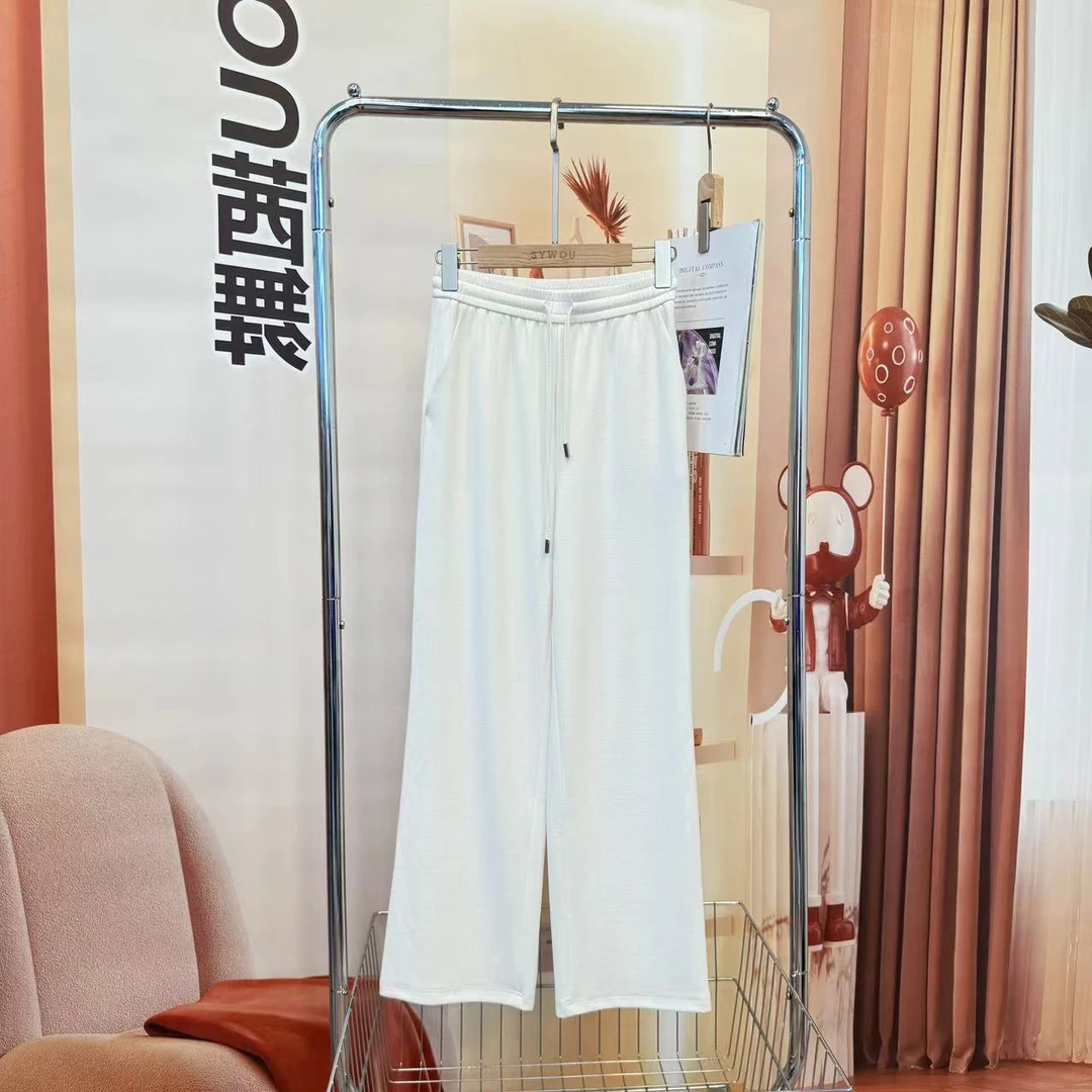 直筒裤女2025时尚纯色百搭休闲长裤【835691】