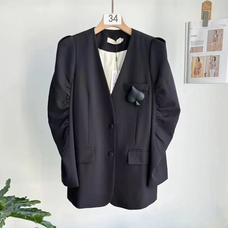 V领小外套女2025时尚百搭上衣【33A172】