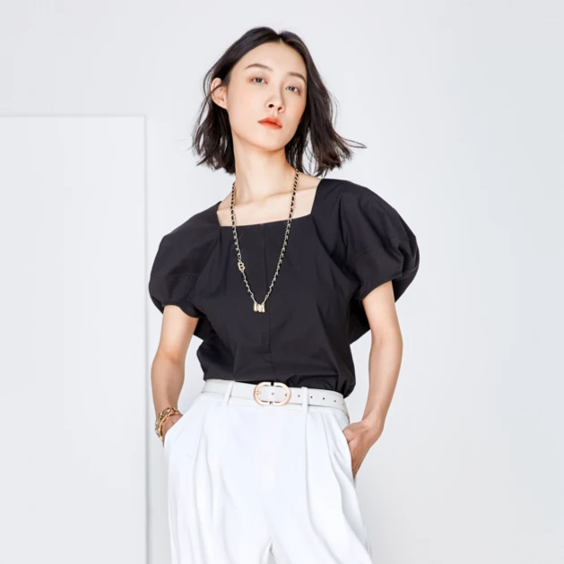 衬衫女棉2025夏季时尚百搭上衣【221558】