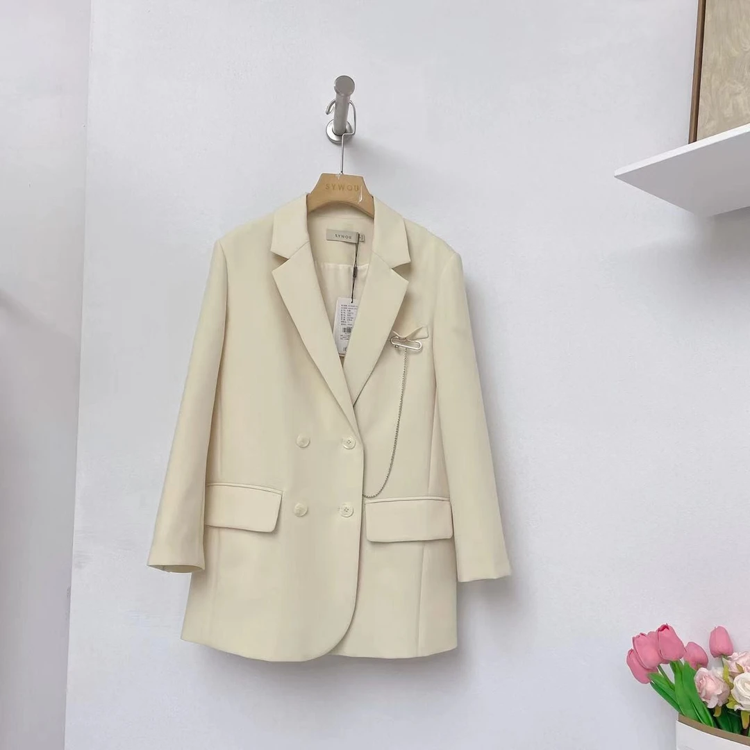 西装女2025双排扣上衣外套【12A172】