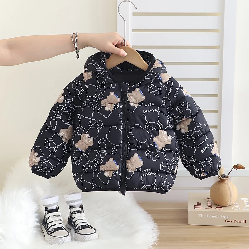 儿童秋冬季轻薄款夹棉外套宝宝冬装男童棉袄小童棉衣婴儿洋气棉服