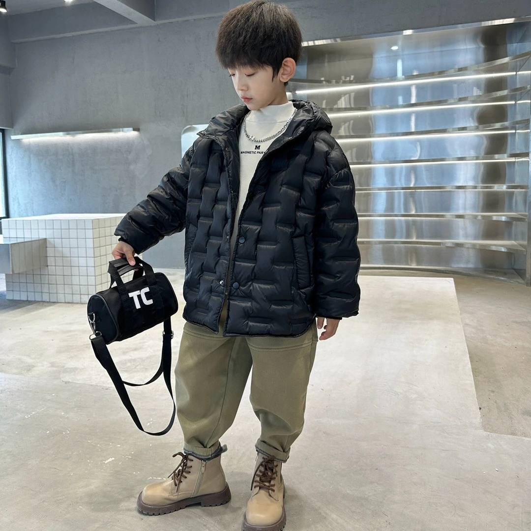 【中班仔品牌】男童90白鸭绒连帽羽绒服儿童2025冬季外套*37780
