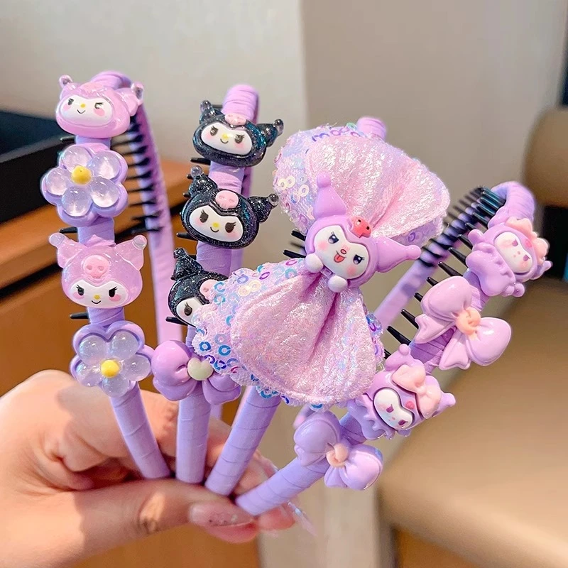 儿童可爱库洛米发箍女童带齿防滑头箍女孩压发不勒头碎发神器发卡