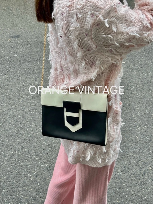 90新 Delvaux/德尔沃 德尔沃拼色手包（送链条）