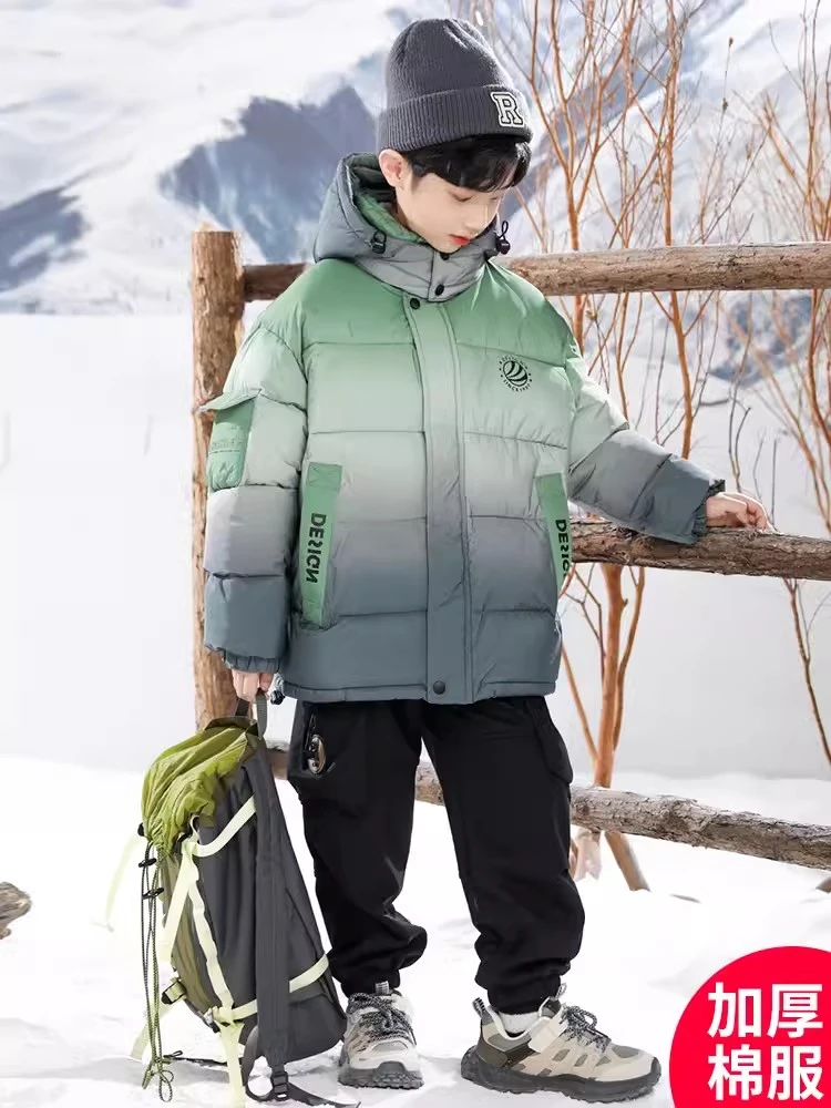 男童冬装棉服2023年新款冬季中大儿童男孩加厚棉衣冬款外套洋气潮