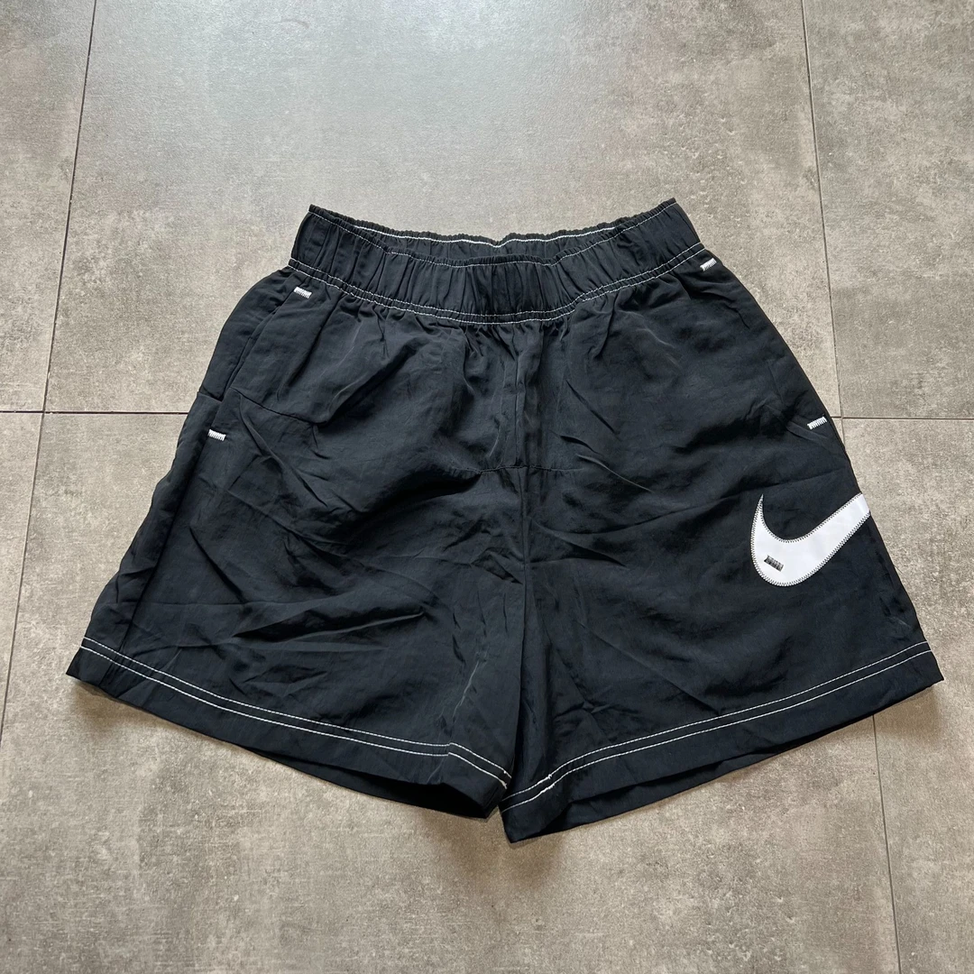 瑕疵款-Nike 运动休闲梭织大LOGO高腰透气短裤