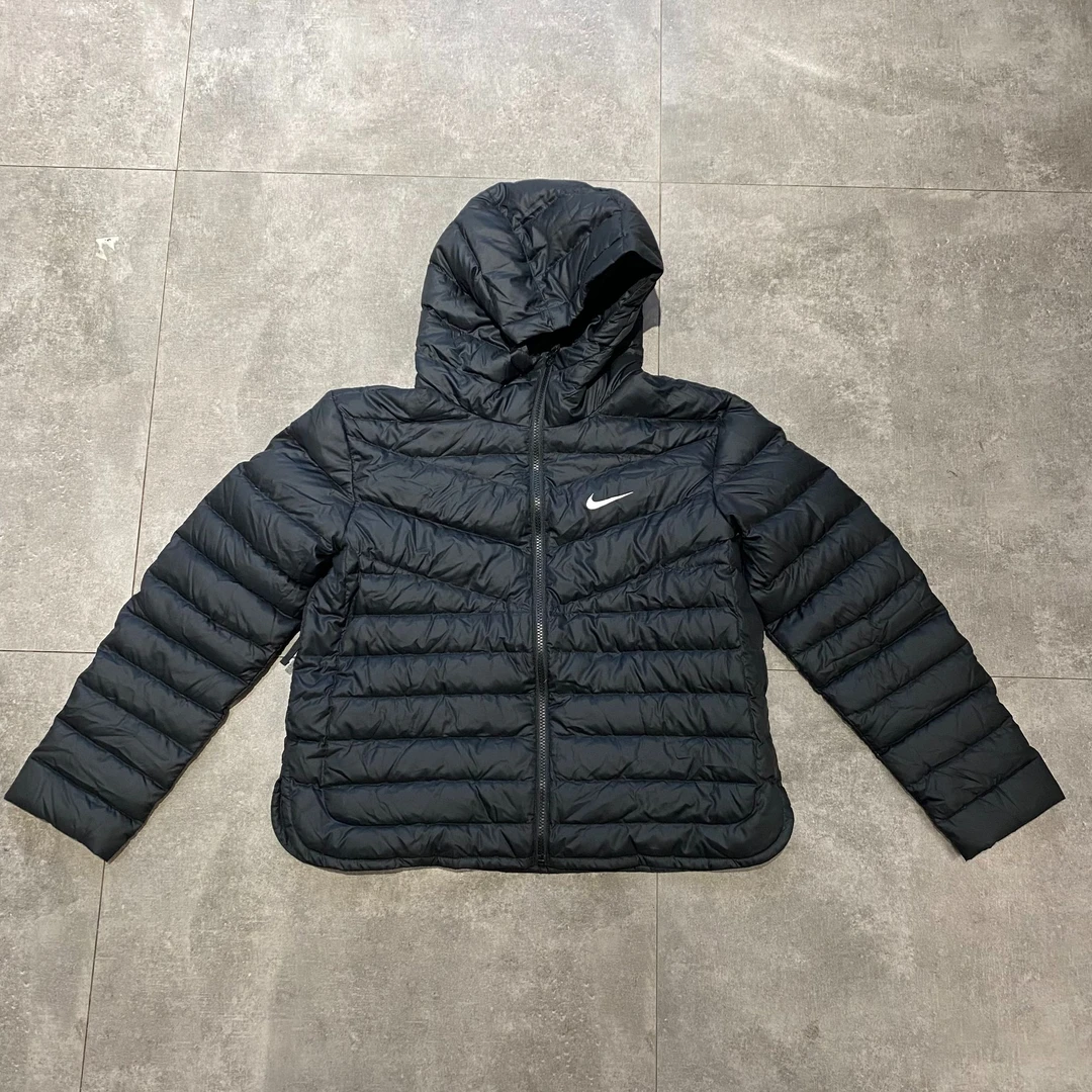 NIKE Down-fill 轻薄连帽运动羽绒服 冬季 女款黑色