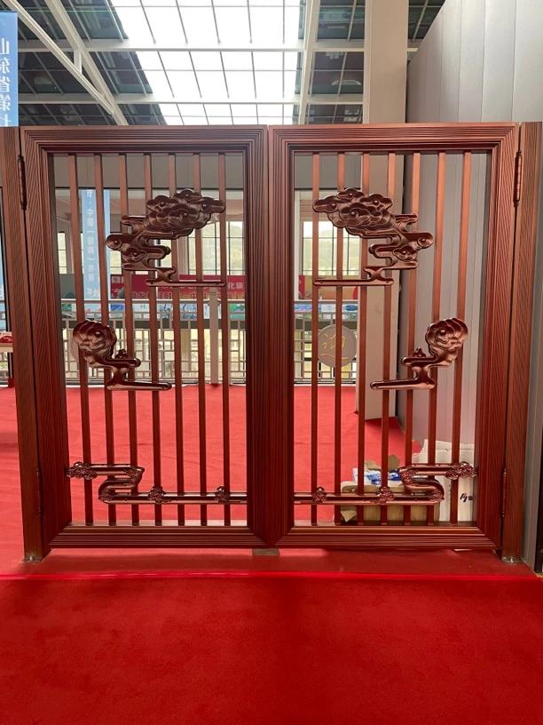 铝艺中式大门双开门户外庭院别墅门铝合金定制院子入户门现代简约