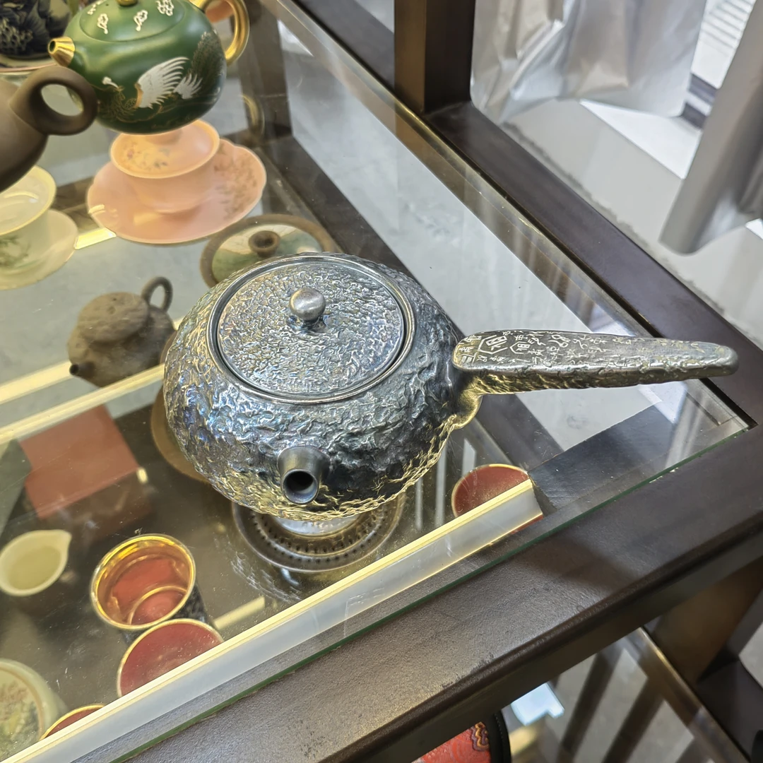 银侧把壶茶具茶壶
