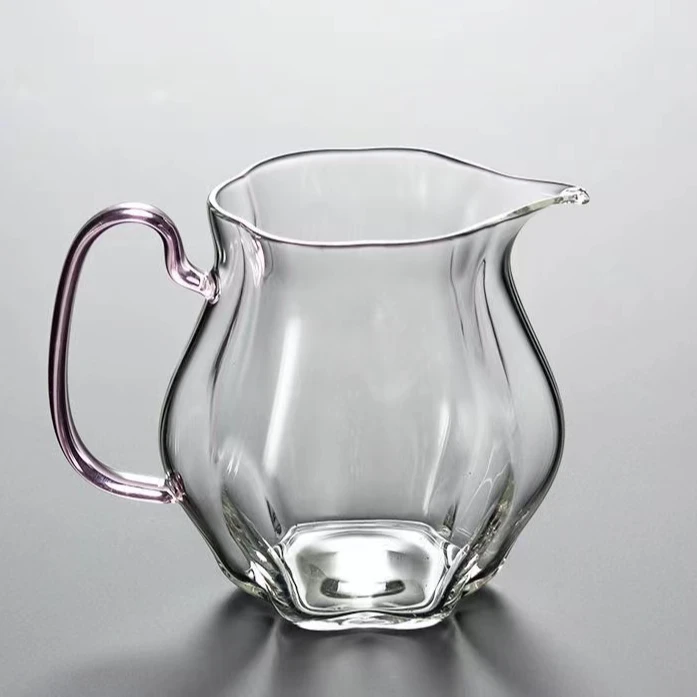 透明大号防烫水晶公道杯粉男士公道杯高级个人玻璃专用