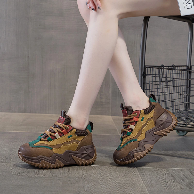 增高7cm厚底老爹鞋女ins潮鞋低帮运动休闲鞋韩版百搭秋冬季鞋子女