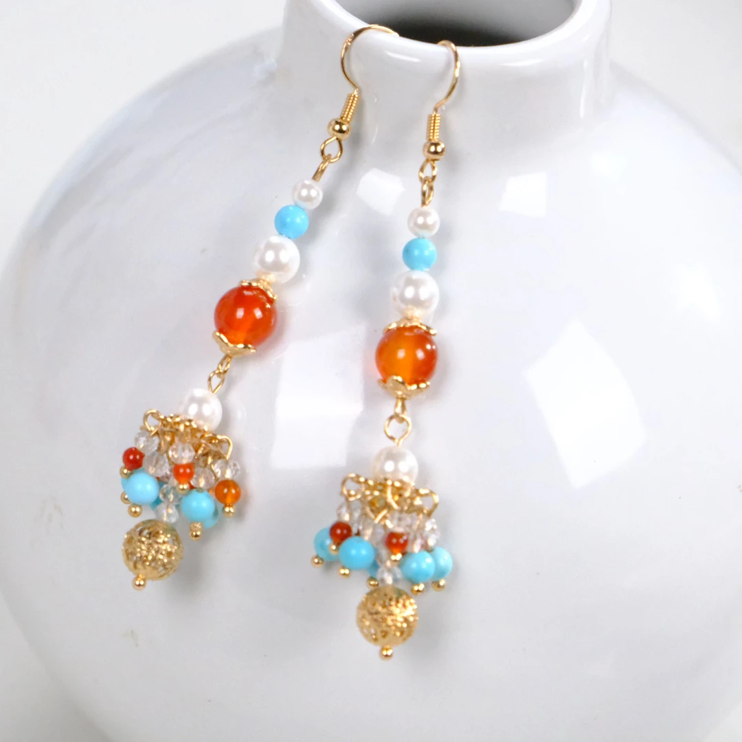 古悦倾城（耳饰）古风汉服发饰百搭耳饰