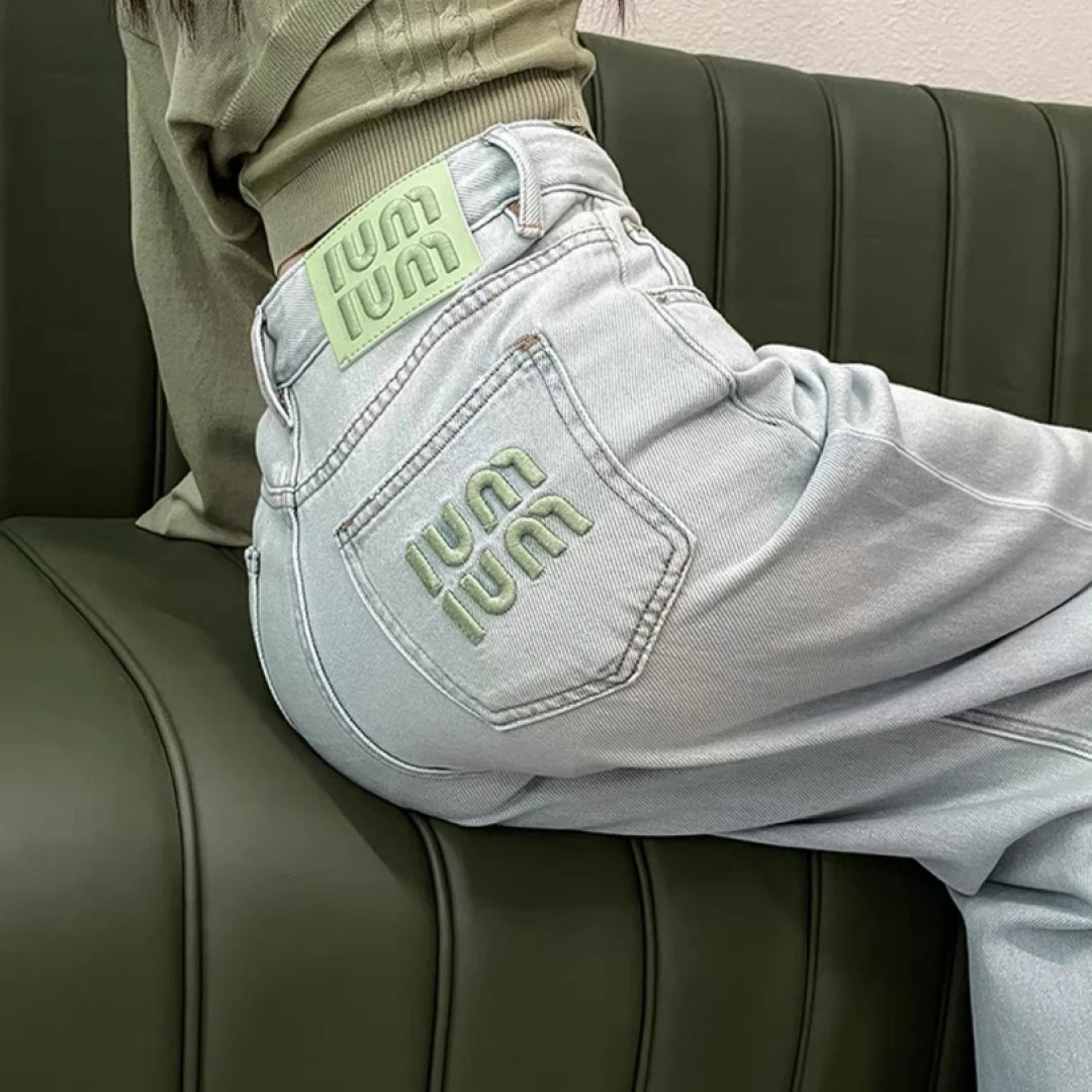 高腰窄版阔腿裤2024年新款休闲韩版宽松薄款显瘦小个子牛仔裤女