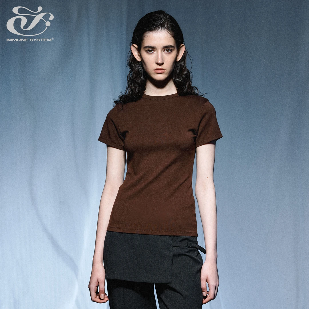 immune system 经典 百搭修身正肩亲肤感圆领短袖T恤圆领时尚