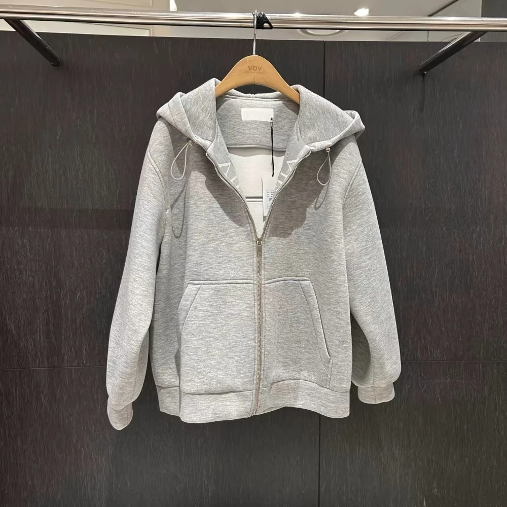 SS24146 VOV空气层廓型拉链卫衣外套