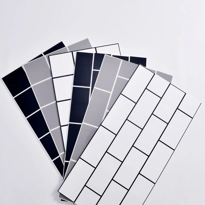 厨房防油仿瓷砖墙贴自粘卫生间防水防潮墙纸餐厅格子贴板防潮壁纸