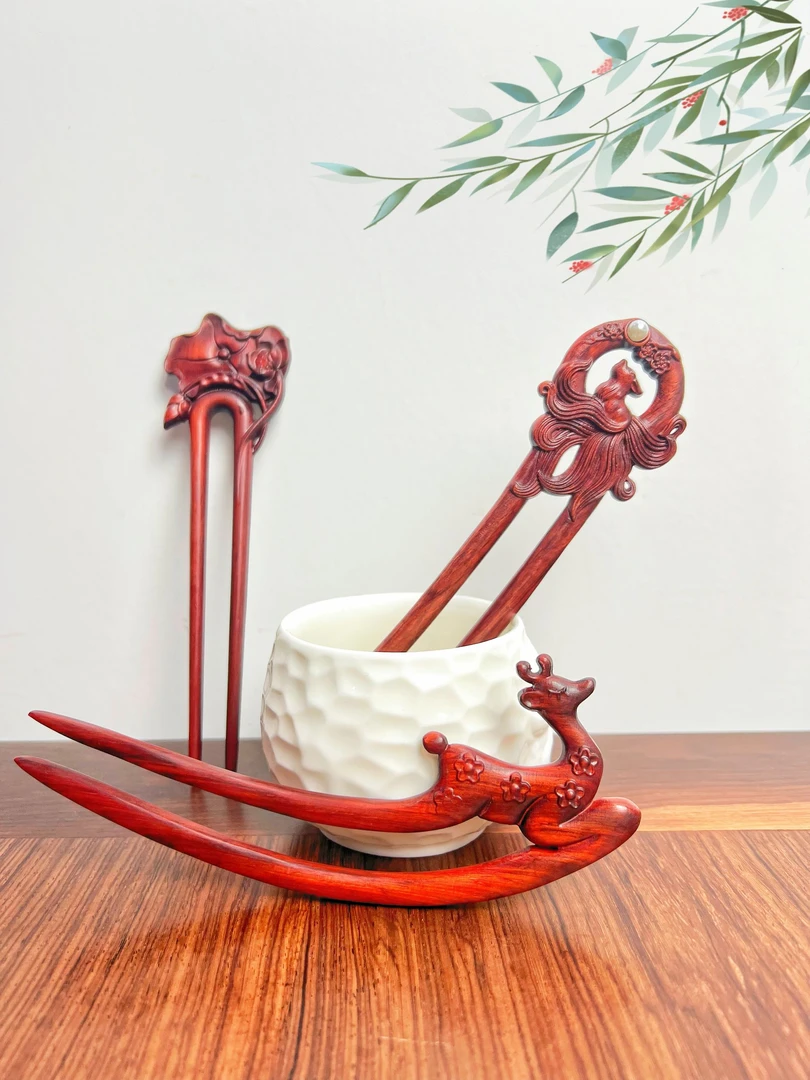 【双钗合集】原创设计木质双钗发簪简约古典木发簪手工中式簪子