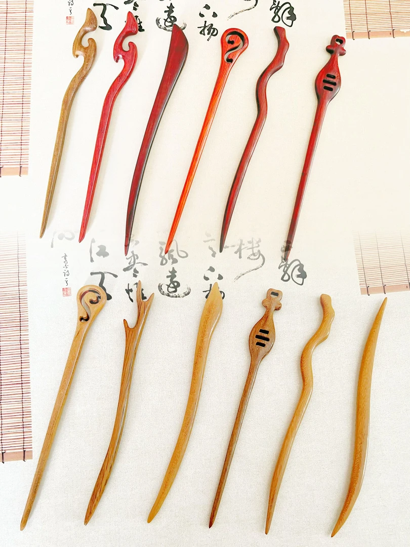 【素簪】日常手工古典木发簪古风简约簪发新人福利好看百搭