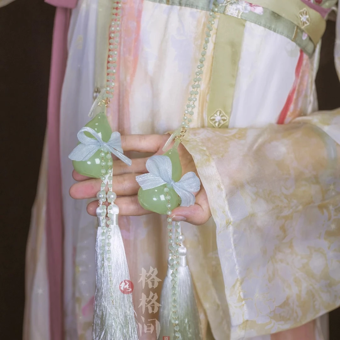 格格间原创【玉壶】汉服配饰玉葫芦腰佩压襟吊坠古风旗袍禁步流苏