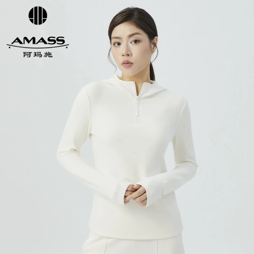 AMASS/阿玛施新款时尚显瘦丘比特休闲百搭连帽长袖卫衣女5300662