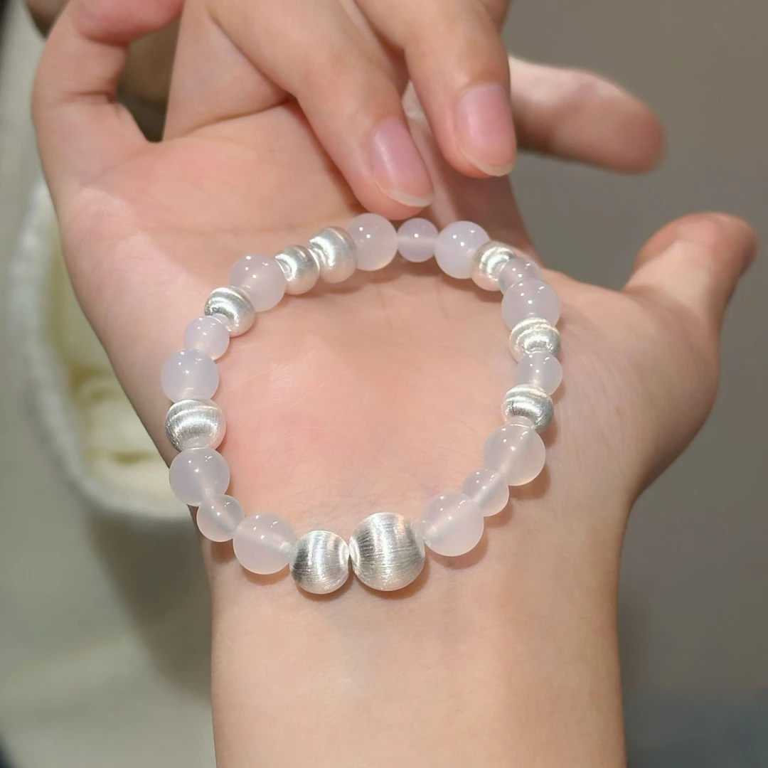 早兰 925银手链 【步月手链】S925银手链百搭白色温柔清新时尚