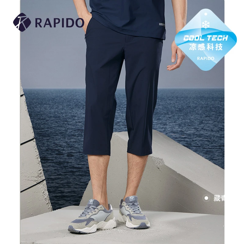 RAPIDO睿必度25春夏新款男士夏季轻薄休闲七分裤CN4421L03雳霹道