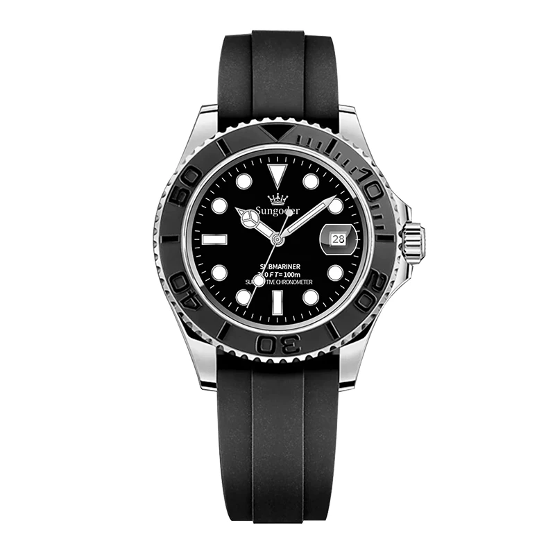 大劳欧盟版黑游艇皇冠机械腕表 米