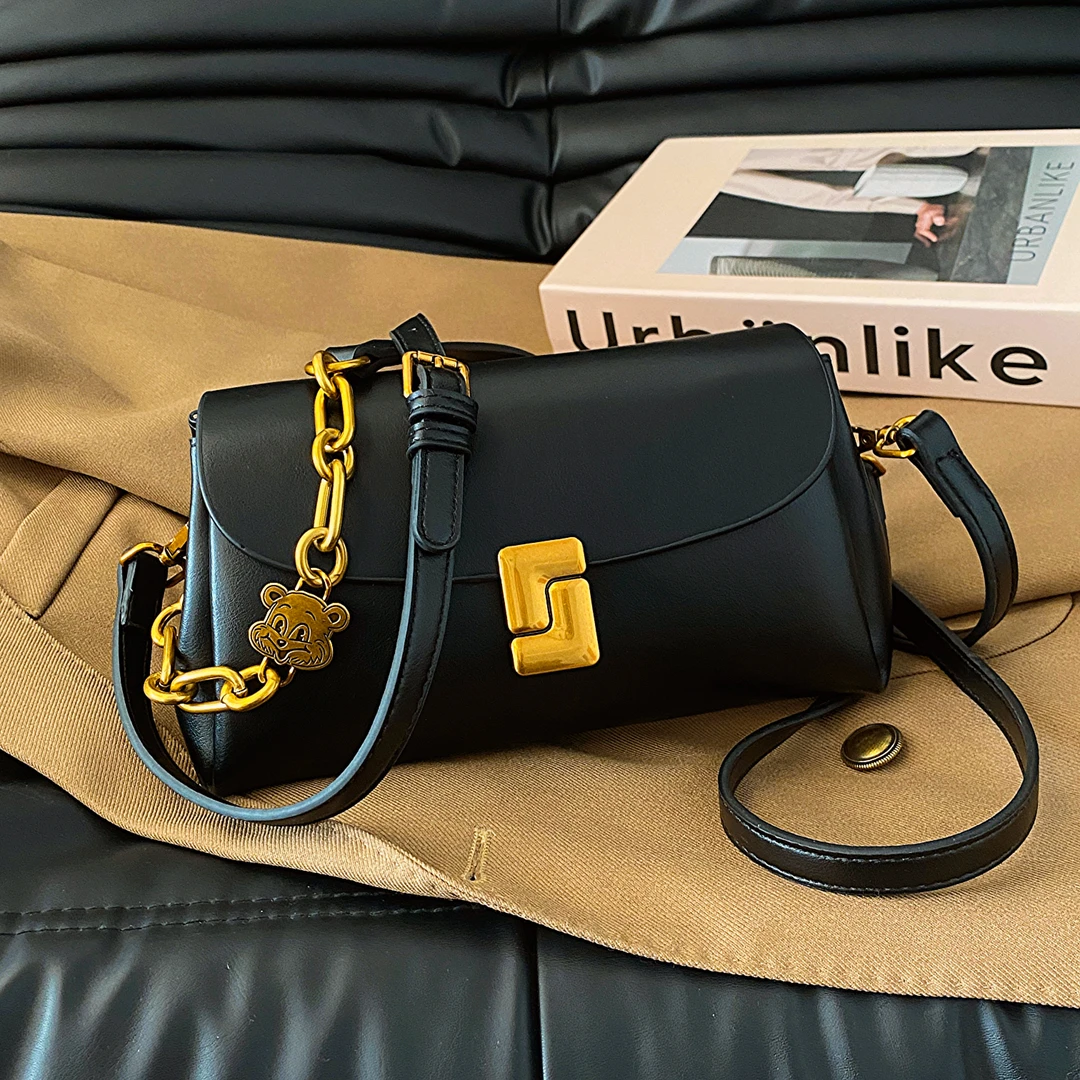 2025 新款小众复古包包女士单肩斜挎包秋冬复古单肩小方包   015