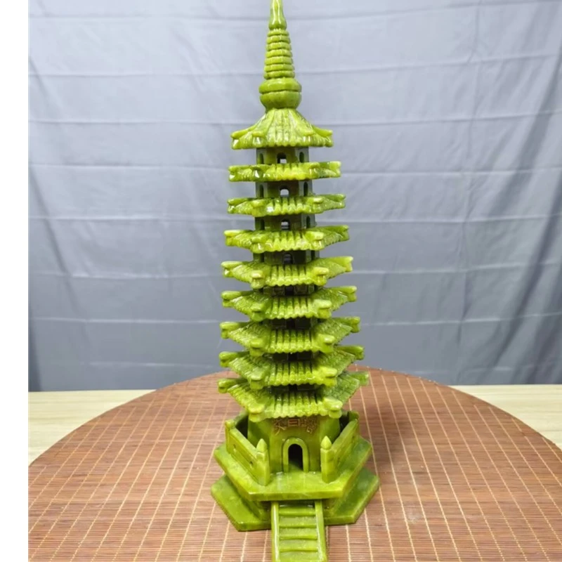 玉石雕刻摆件创意文昌塔书桌茶桌摆件家居装饰卧室工艺品摆件