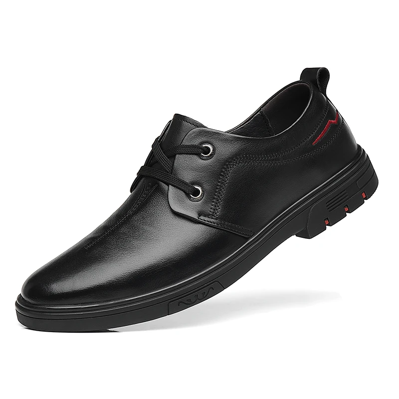 梵可8度休闲舒适男士休闲皮鞋男秋季百搭时尚春季春秋中老年