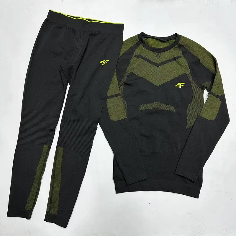 4F户外滑雪速干保暖套装男冬季运动快干紧身压缩衣打底保暖内衣女