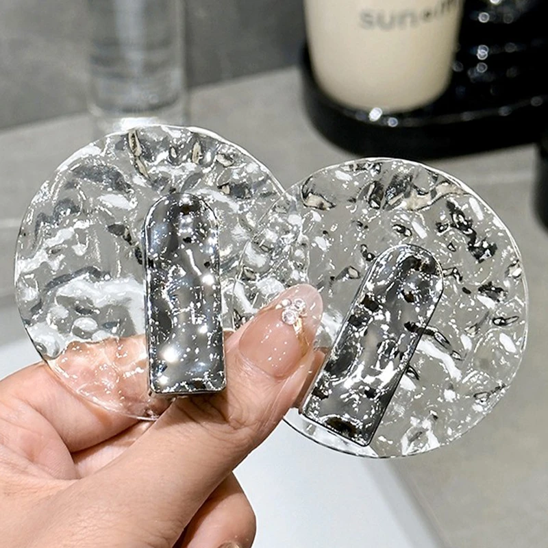 浴室挂钩强力粘胶免打孔卫生间门后轻奢亚克力一排式毛巾无痕粘钩