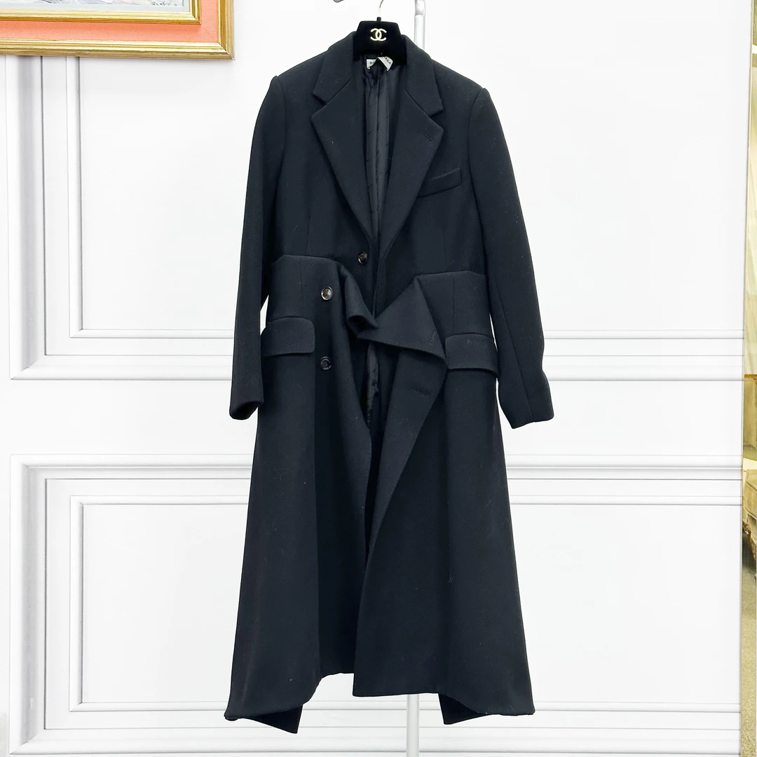 99新 Balenciaga/巴黎世家 无尺码 黑色 长袖长款 大衣