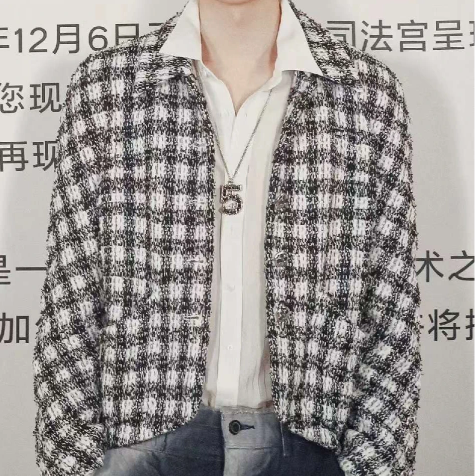 99新 Chanel/香奈儿 36码 23P黑白混色编织软呢外套