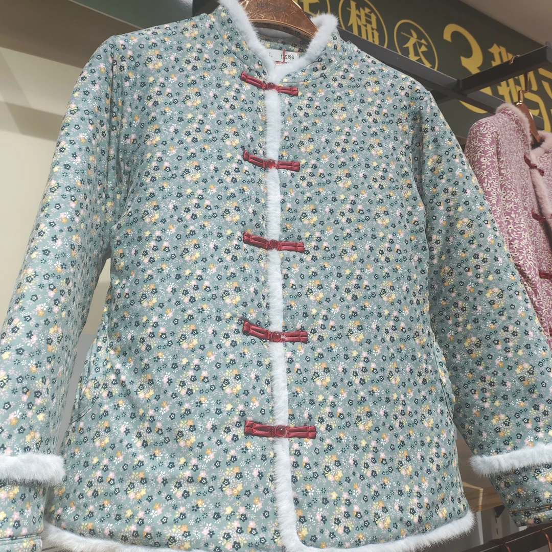 中国风驼绒小棉袄中式