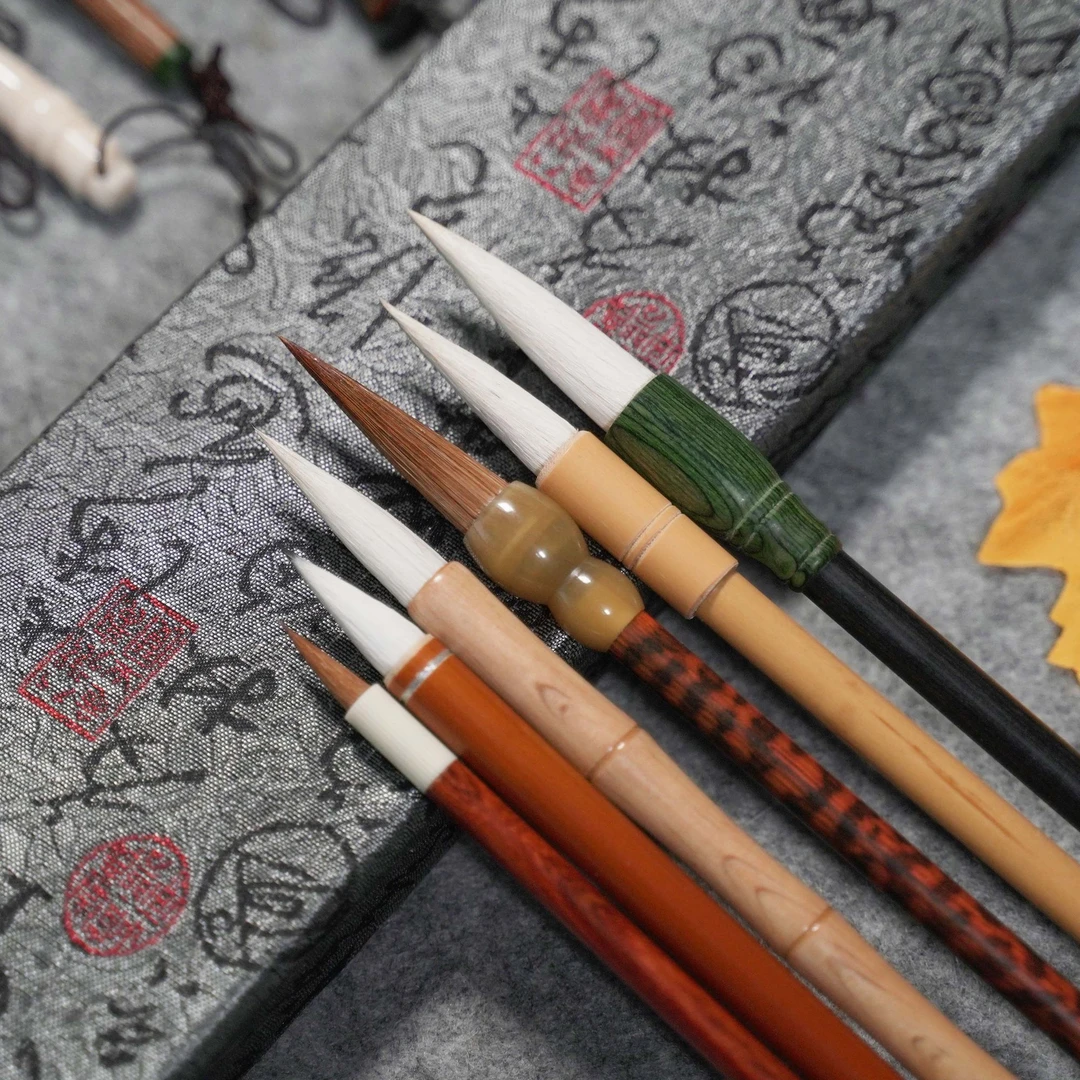 【工笔画】中楷小楷兼毫狼毫羊毫楷书隶书国画水彩画风景晕染上色