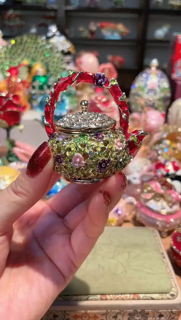 【闪购商品】珐琅彩首饰收纳盒精致