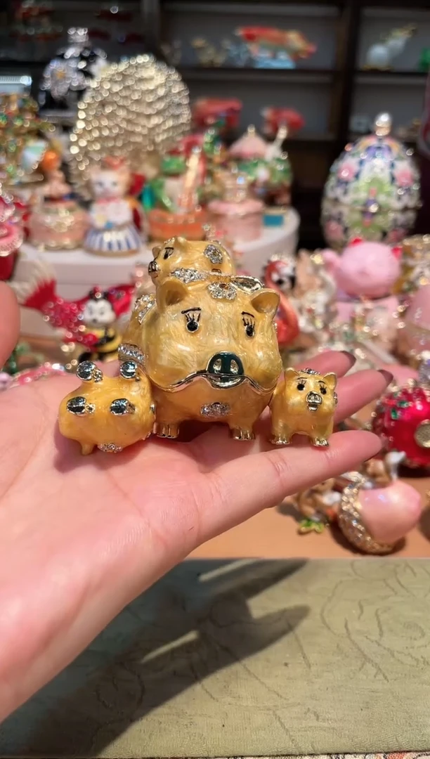 【闪购商品】珐琅彩首饰收纳盒精致