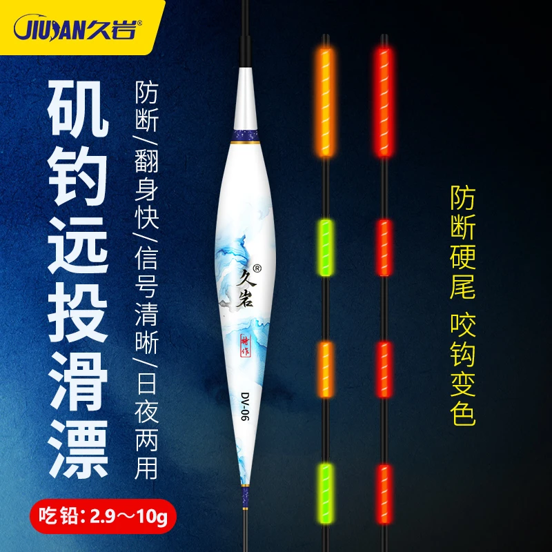 久岩DV大物夜光漂咬钩变色日夜两用电子鱼漂加粗路滑远投矶钓浮漂