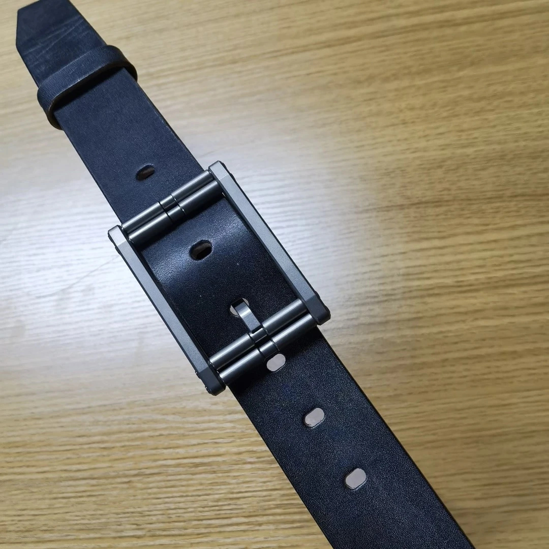 6.5厚纯钛扣头JF马缰男士皮带真皮腰带防过敏皮带