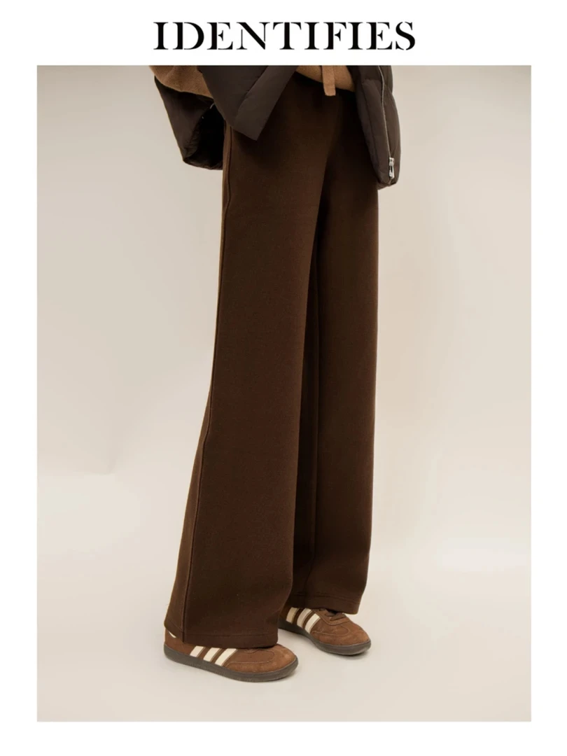 易缔媤休闲保暖加绒直筒裤D13492B3012