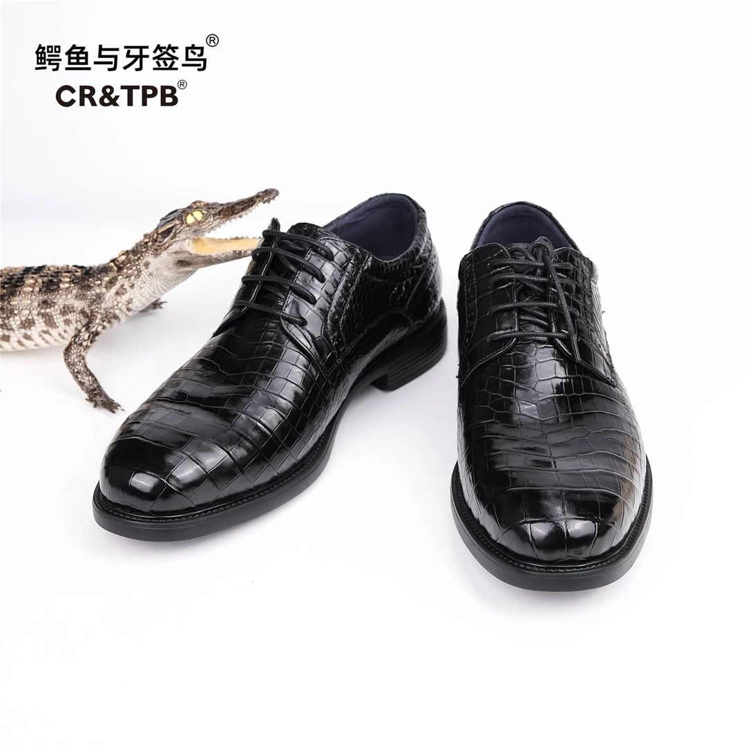 (断码特价清)鳄鱼真皮百搭商务皮鞋高端全鳄皮 21A