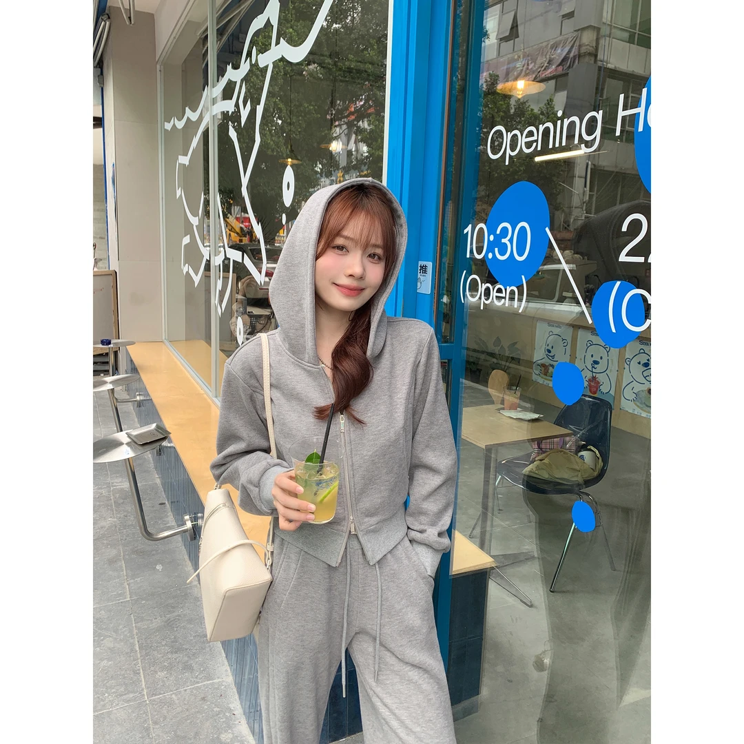 切糕自制【休闲主义】小个子秋冬女气质时尚新款小众洋气套装