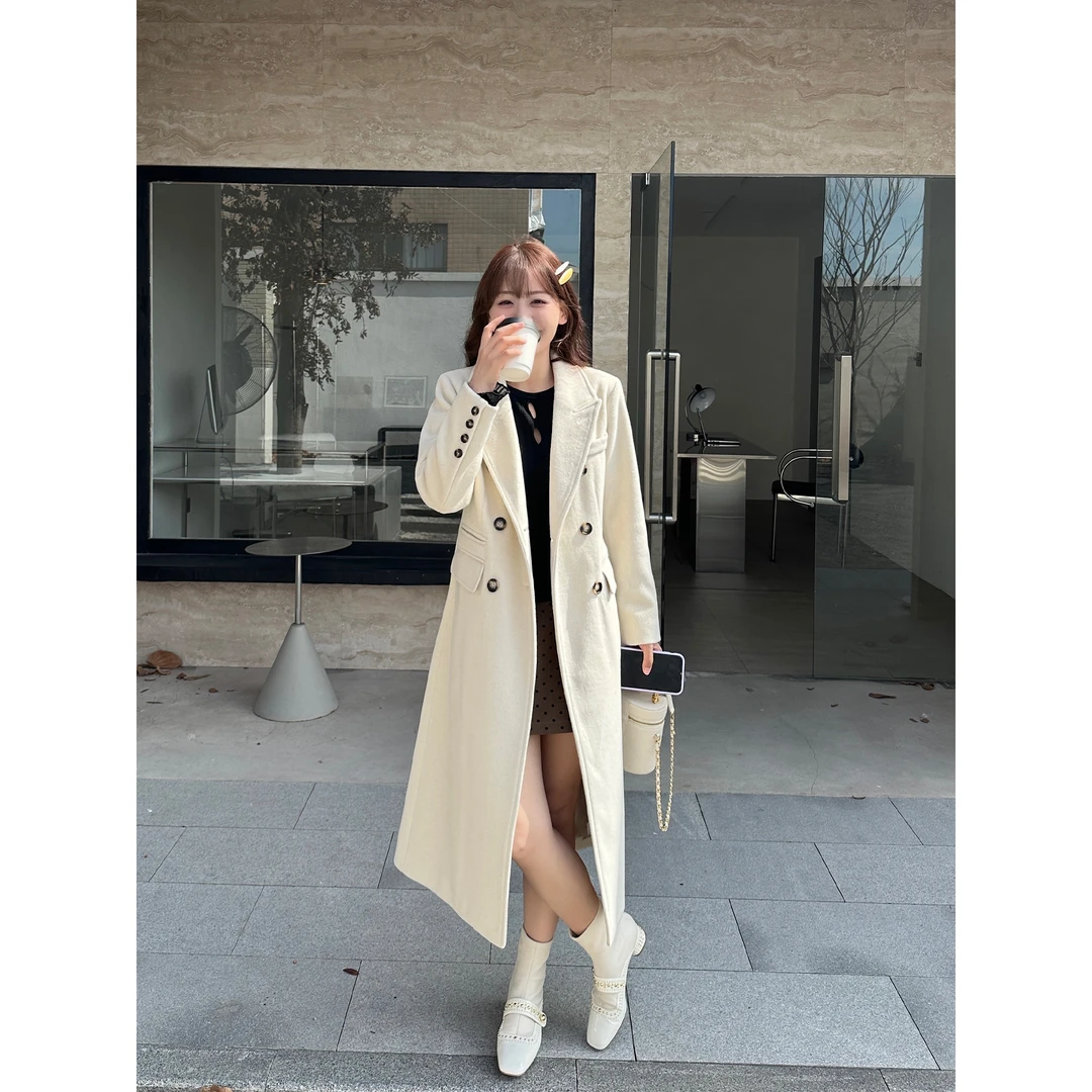 切糕自制【浅沙起司】小个子秋冬气质百搭女显瘦毛呢大衣