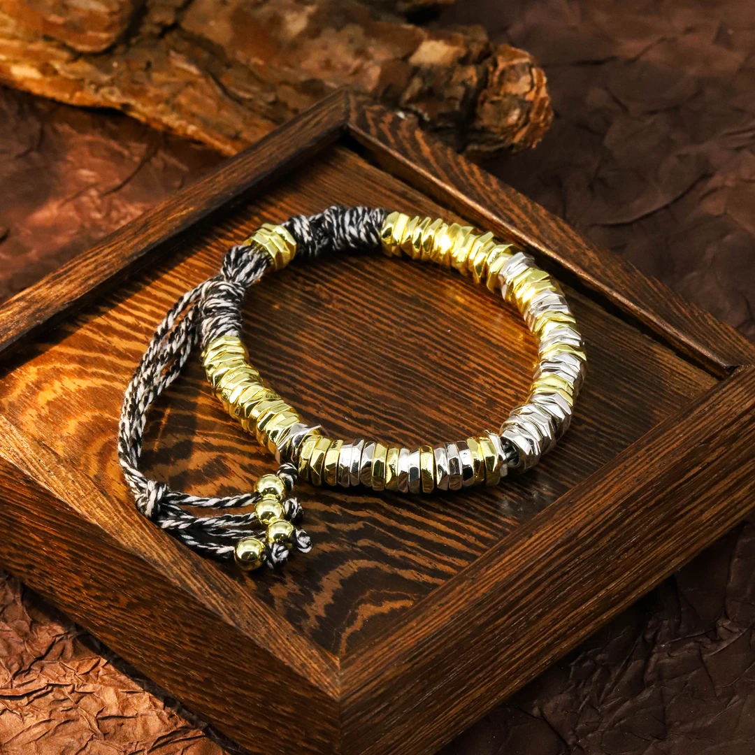 足银手链 足银手链【L双色盘缠】足银999.9【JJ】SZ039