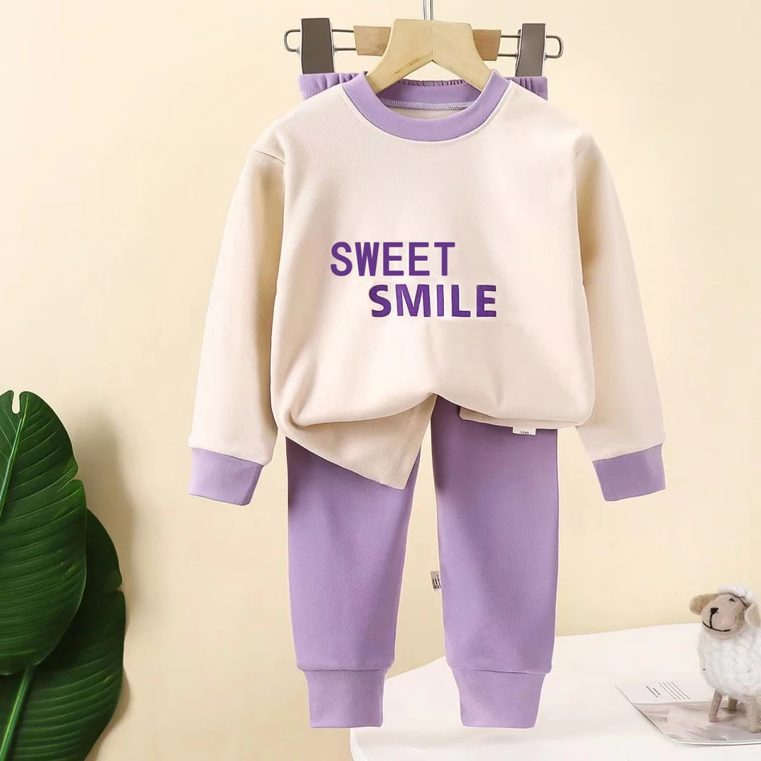 【宠粉福利】9儿童秋冬季超柔男女童套装秋冬睡衣家居服保暖